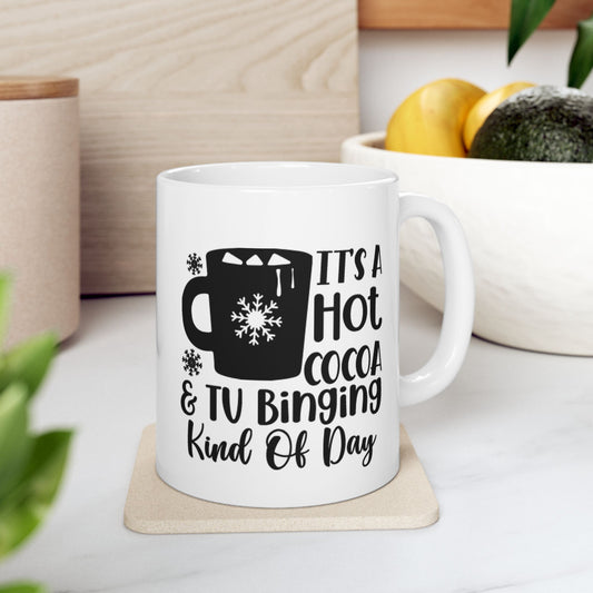 Cozy Winter Ceramic Mug - Perfect for Hot Cocoa Lovers, Holiday Gift, Winter Decor, Coffee Mug, Personalized Drinkware